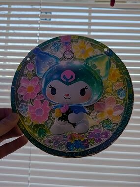 Floral Character In Spring Colors Acrylic Suncatcher